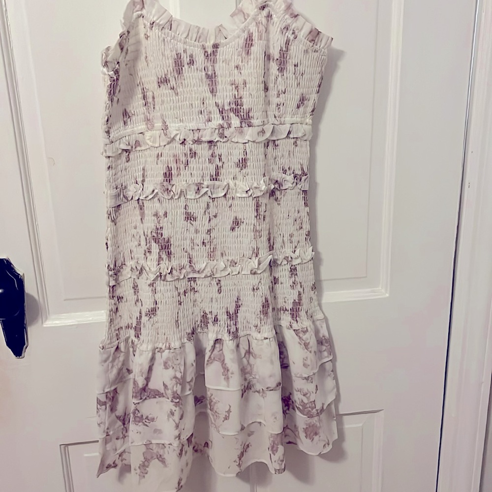 White/purple rubbed mini dress-size medium. Worn once
